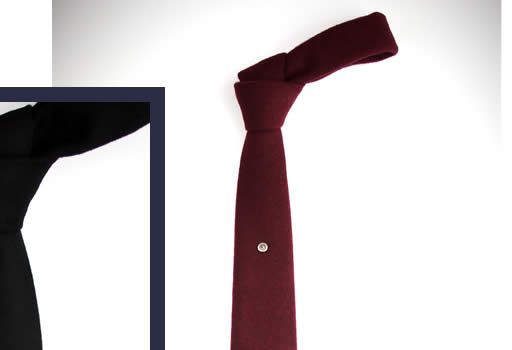 Title of Work ties and accessories are handmade with fabrics from Italy and England.